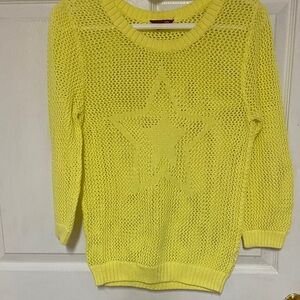 Arizona Jean Company Bright Yellow Star Sweater